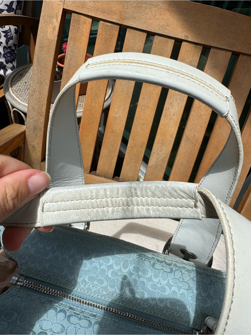 Coach Soho Signature Tote Baby Blue Y2K with COA - Picture 8 of 12